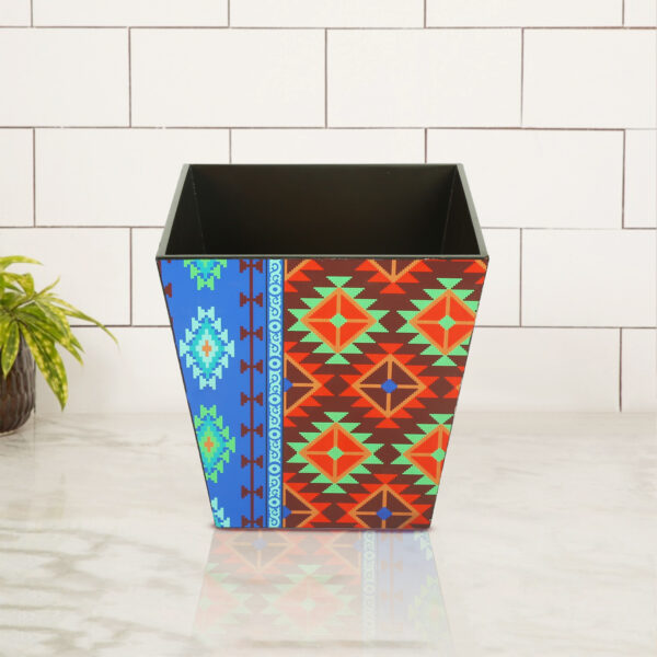 D-3 Dustbin in MDF Kilim Print