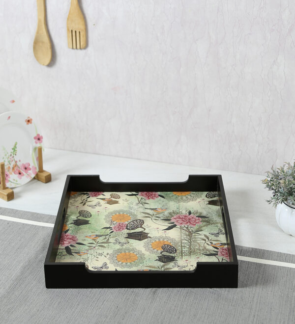 T-5 Square Tray Gramophone Print