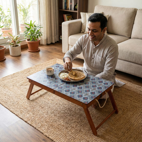 Wooden Folding Bed / Study Tray F-12 (Design-1)