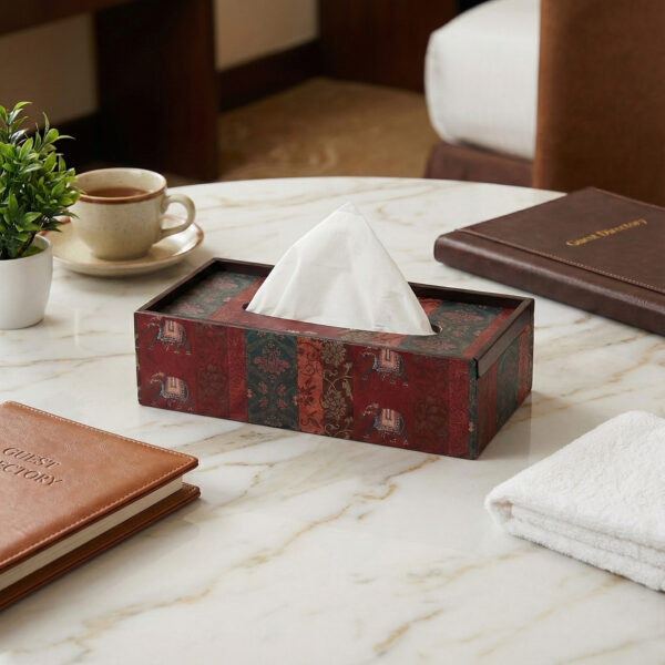 Tissue Box In MDF With Digital Print (Small) D-8 Elephant
